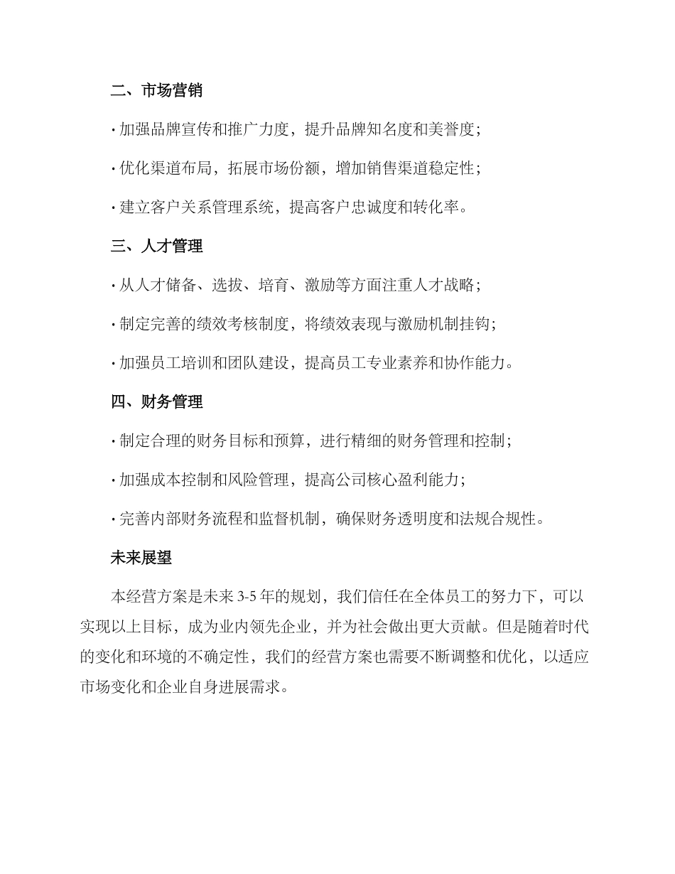 经营方案样稿_第2页