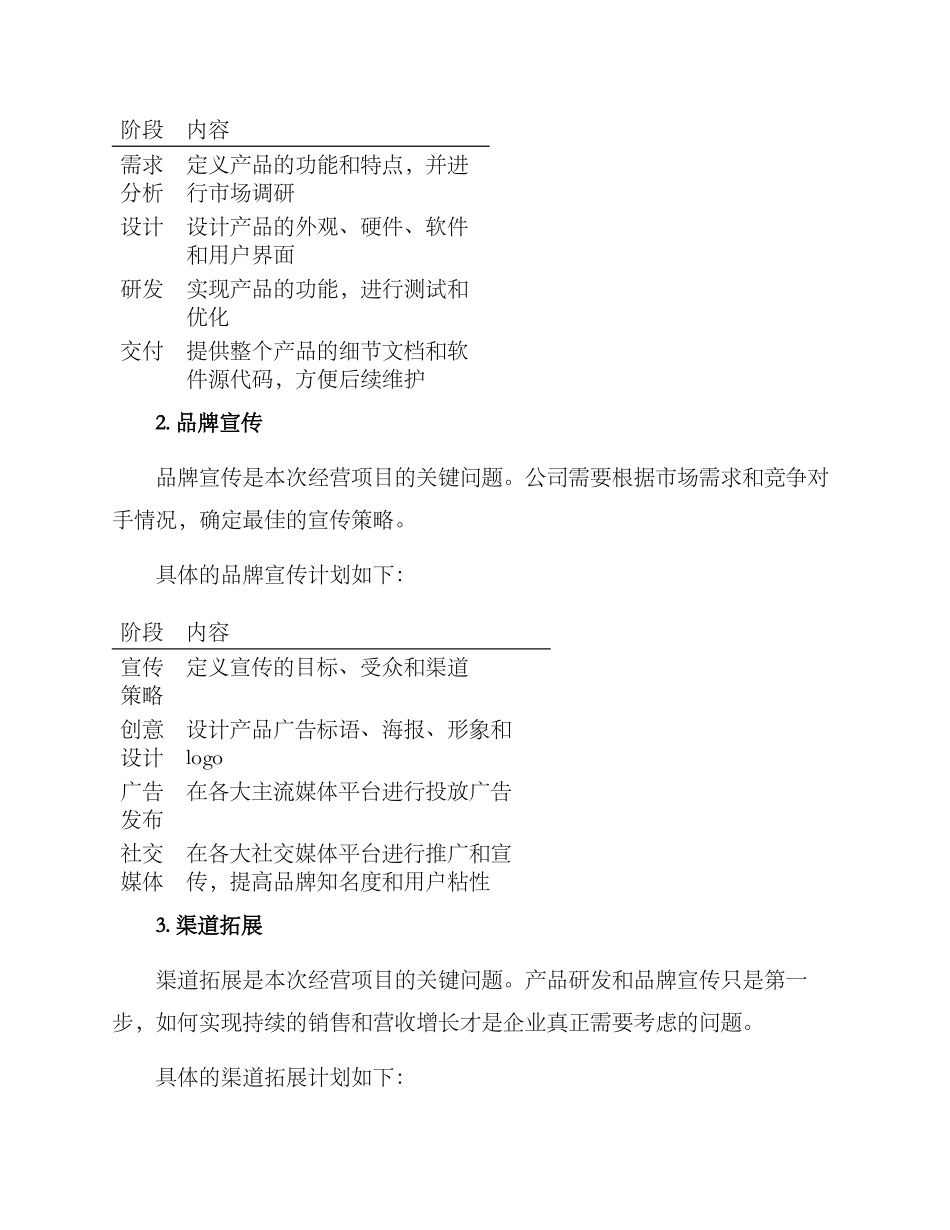 经营项目策划方案_第2页