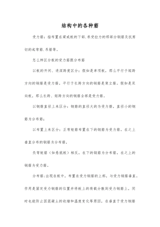 结构中的各种筋