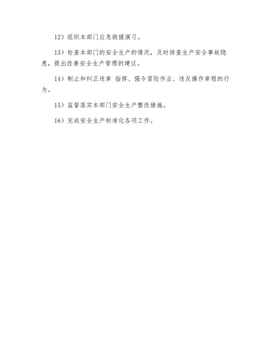 综合管理部部门安全生产职责_第2页