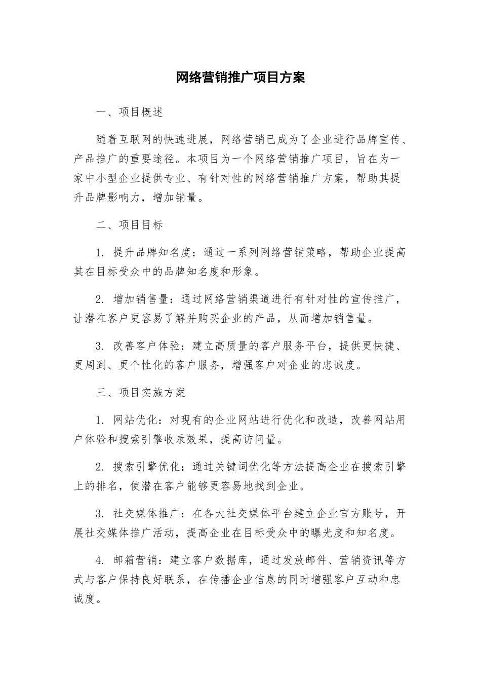 网络营销推广项目方案_第1页