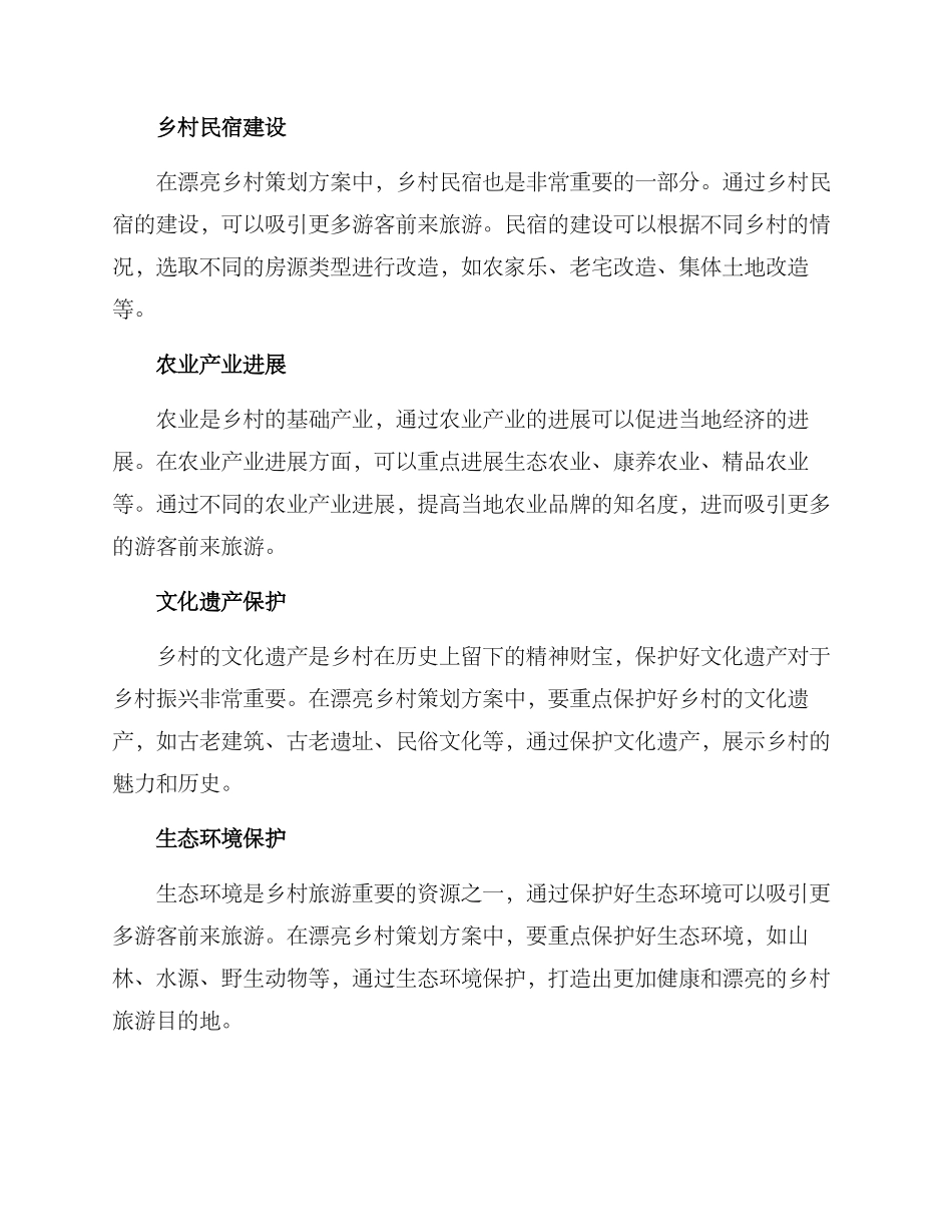 美丽乡村策划方案_第2页