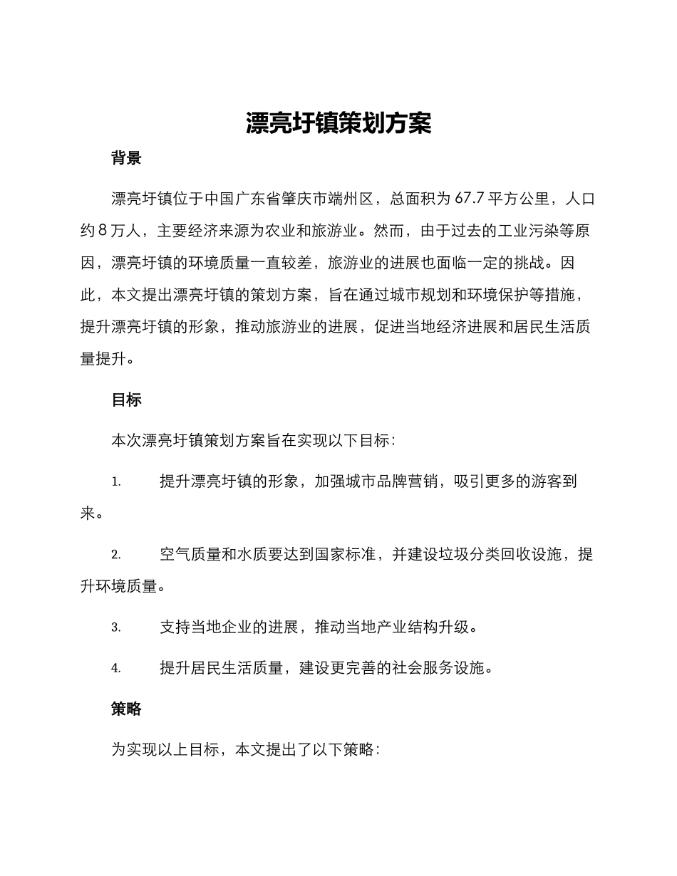 美丽圩镇策划方案_第1页