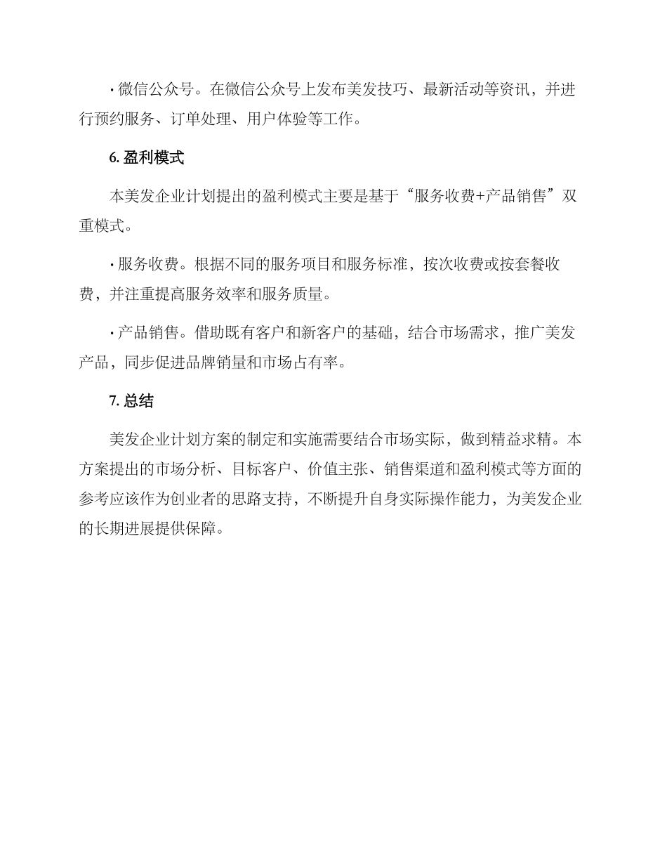 美发企业计划方案_第3页