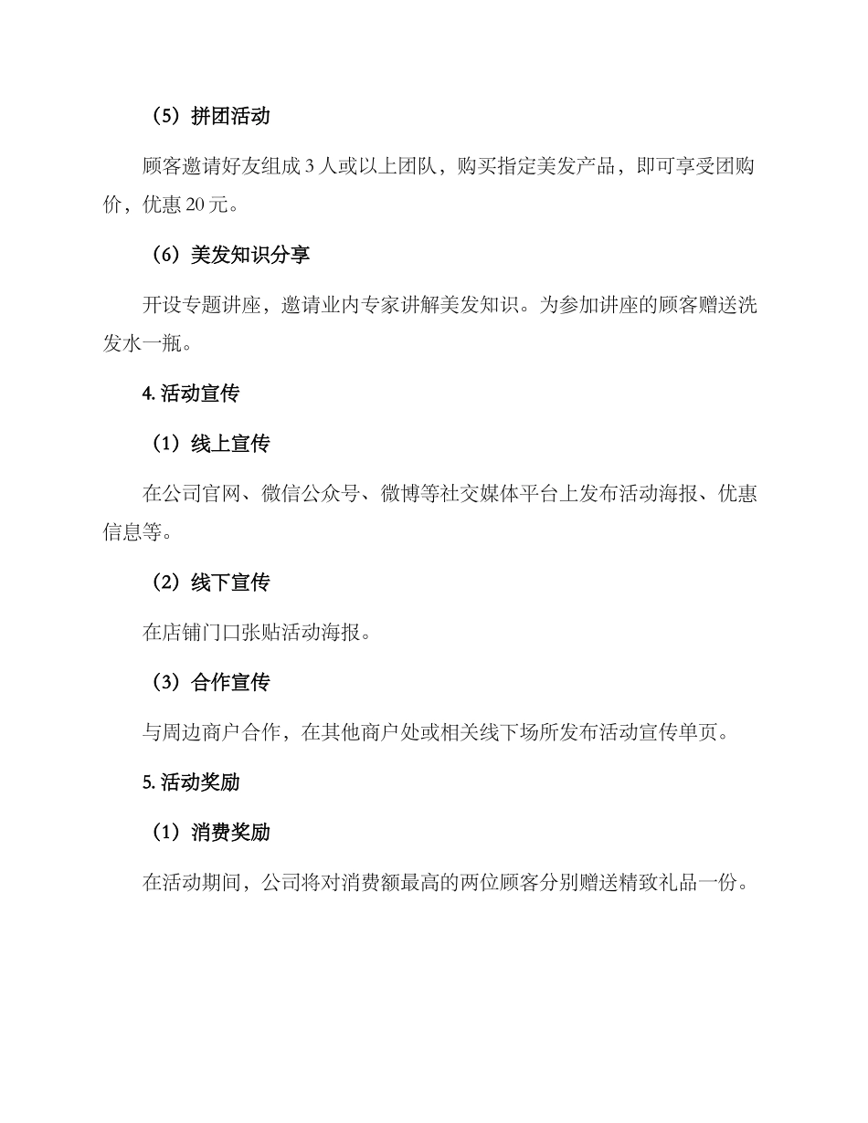 美发营销策划活动方案_第2页
