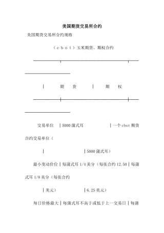 美国期货交易所合约-2