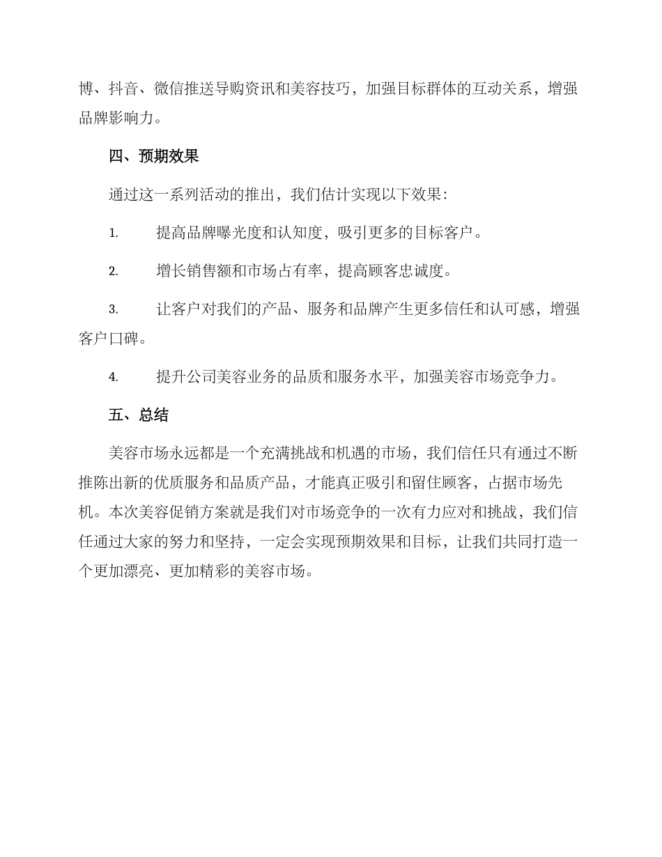 美容促销方案汇报_第2页