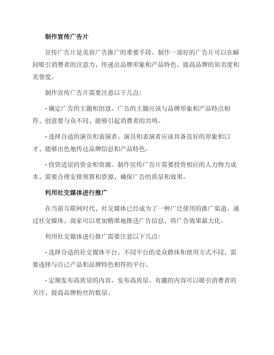 美容广告推广方案_第2页