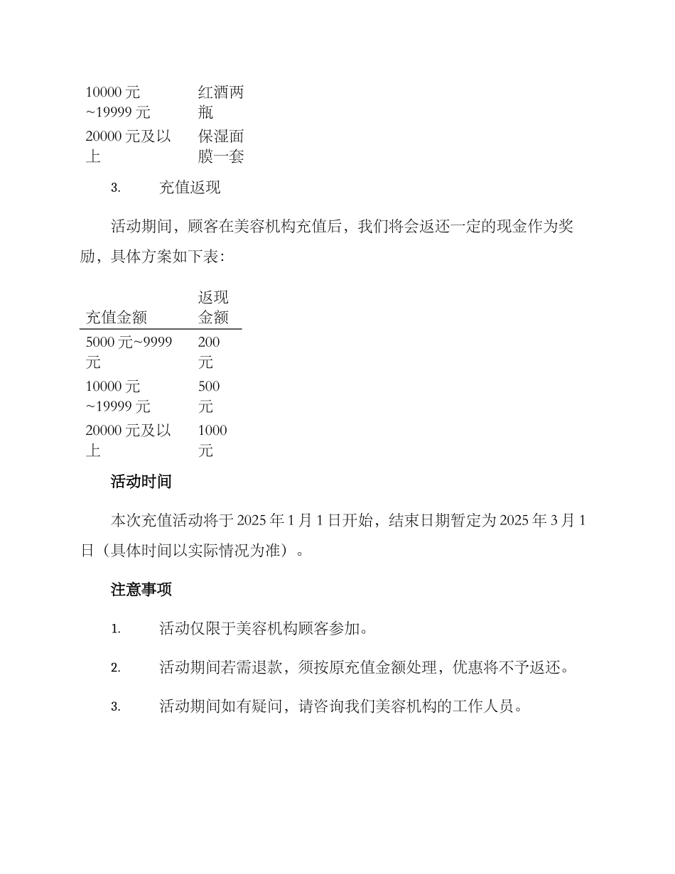 美容机构充值活动方案_第2页