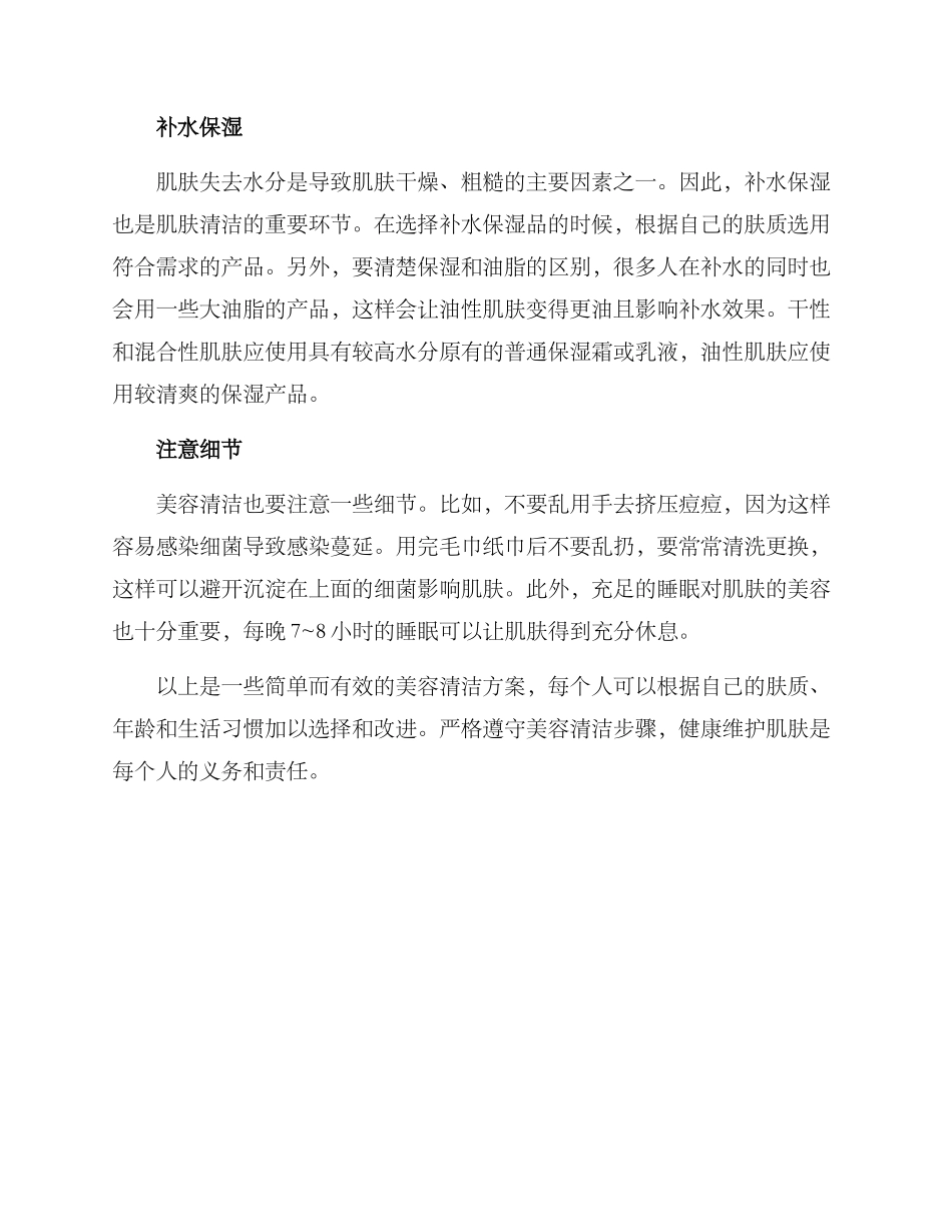 美容清洁方案_第2页