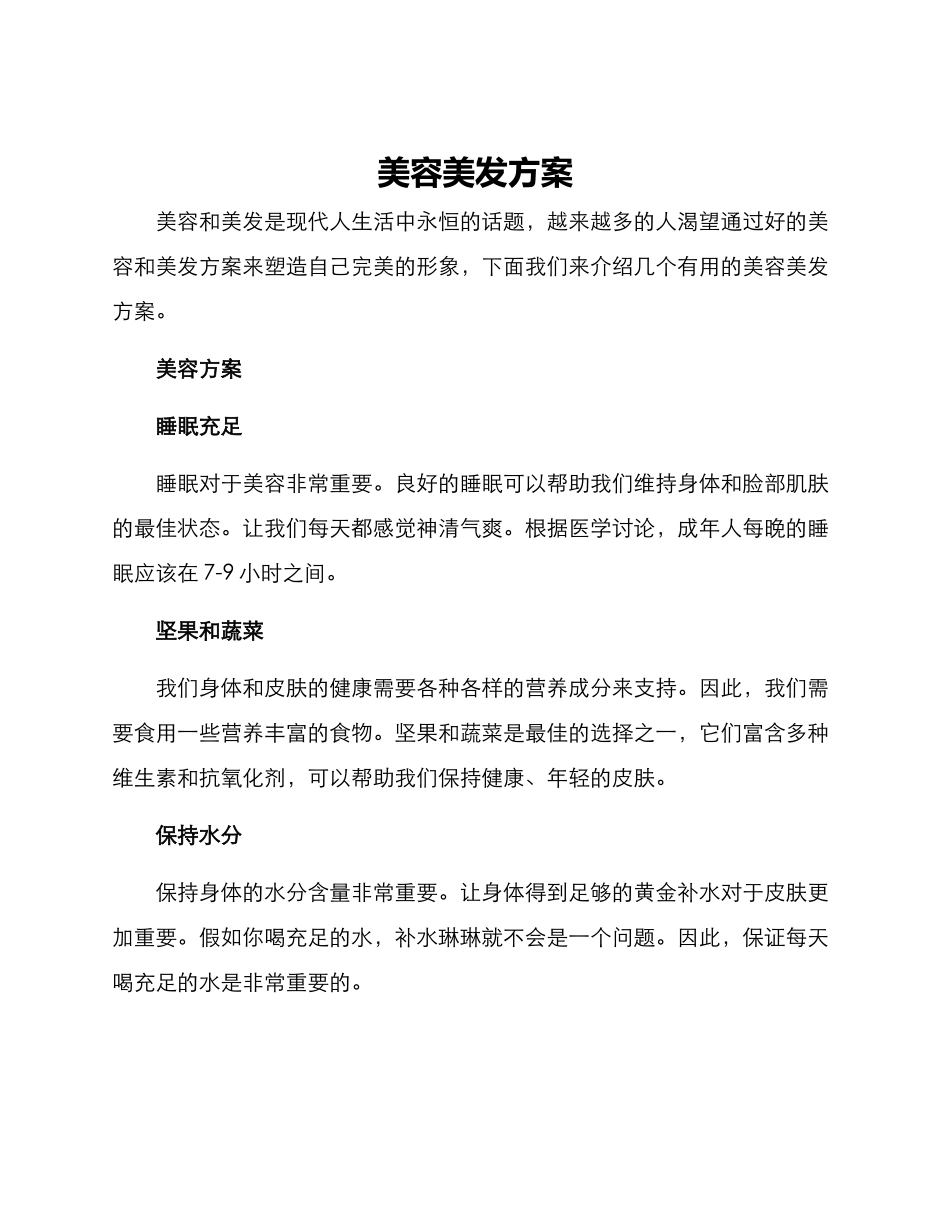 美容美发方案_第1页