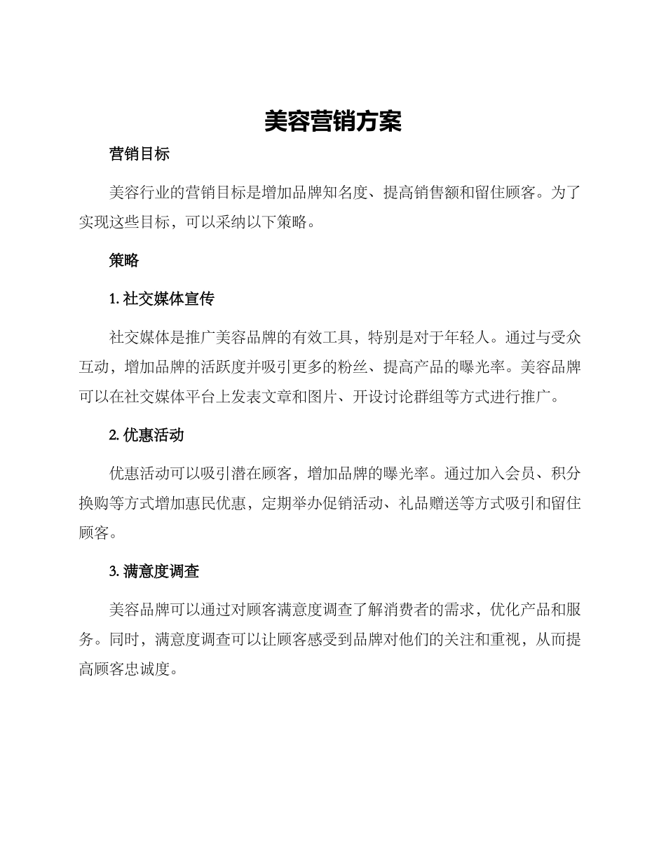 美容营销方案_第1页