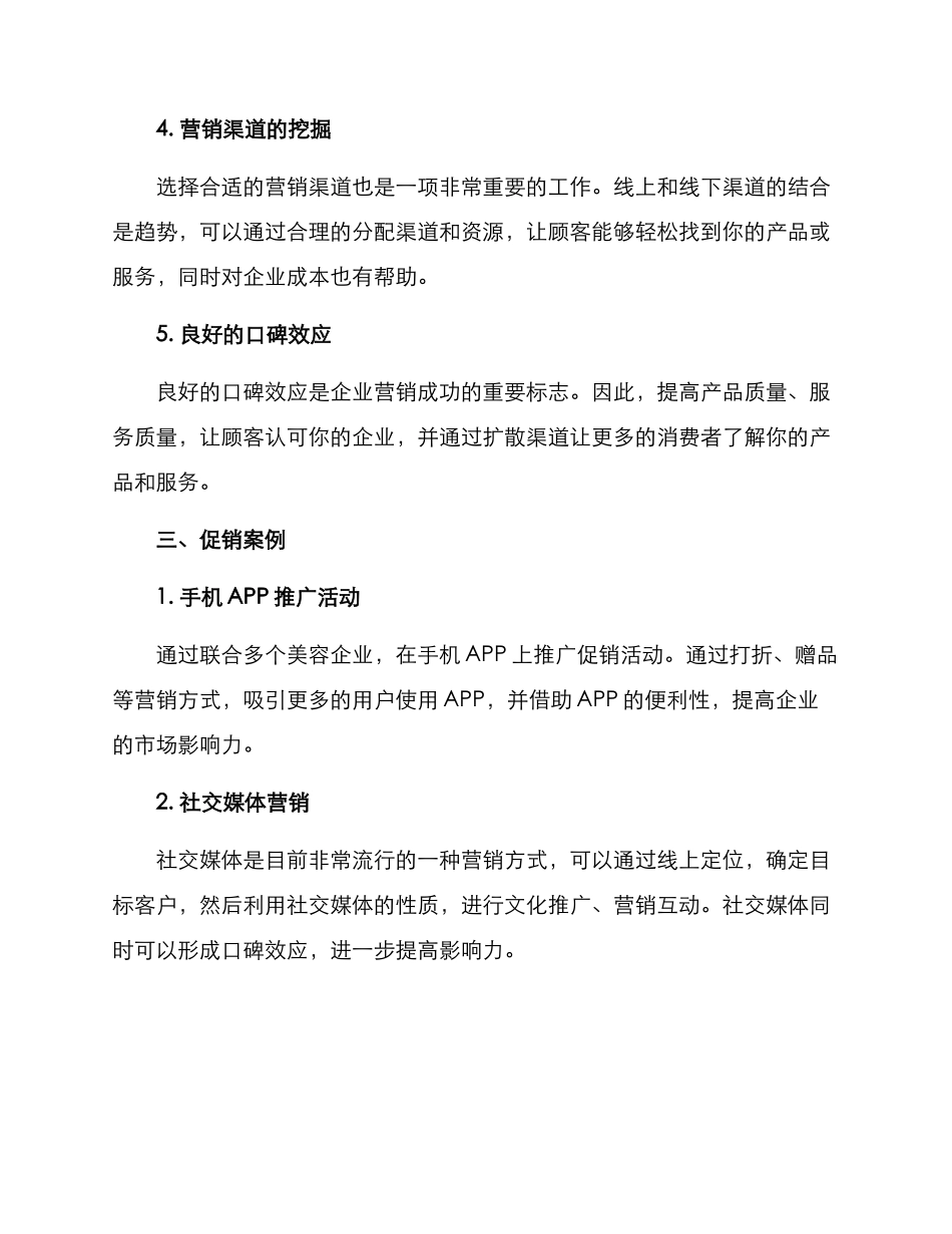 美容行业促销方案_第2页