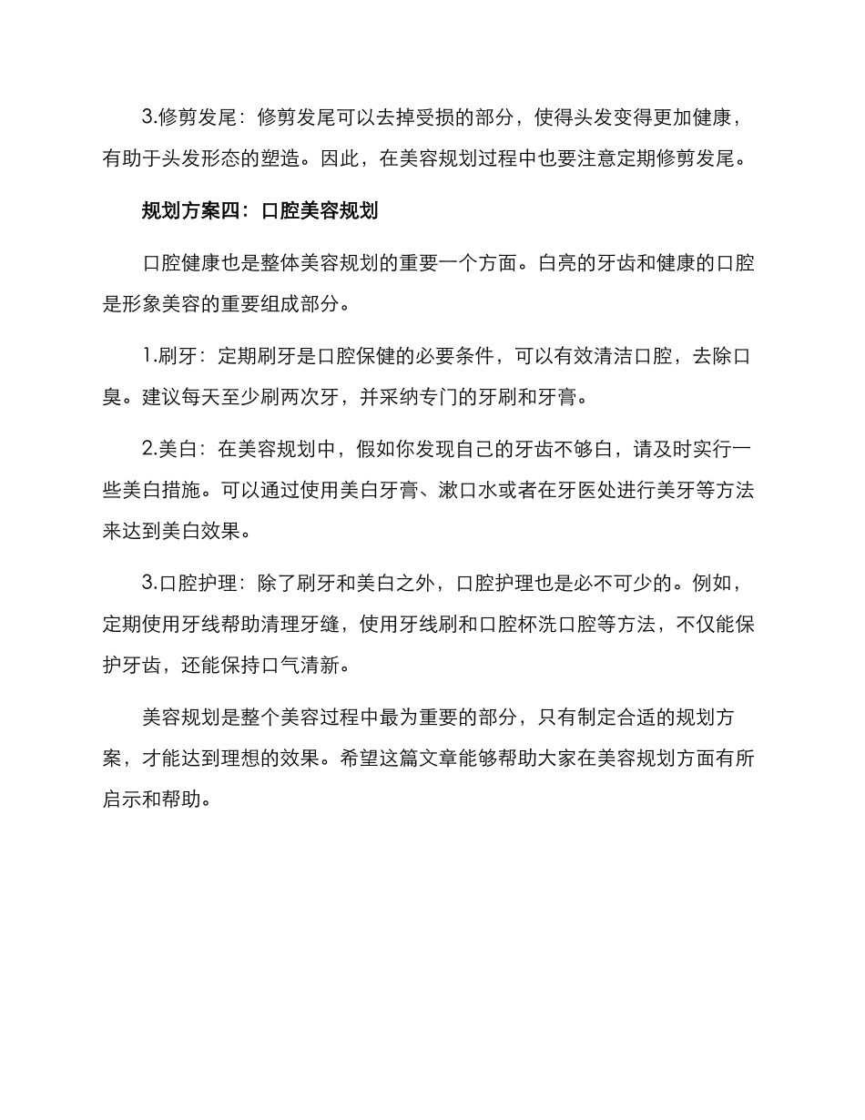 美容规划方案集_第3页