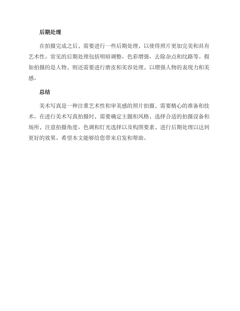 美术写真拍摄方案_第3页