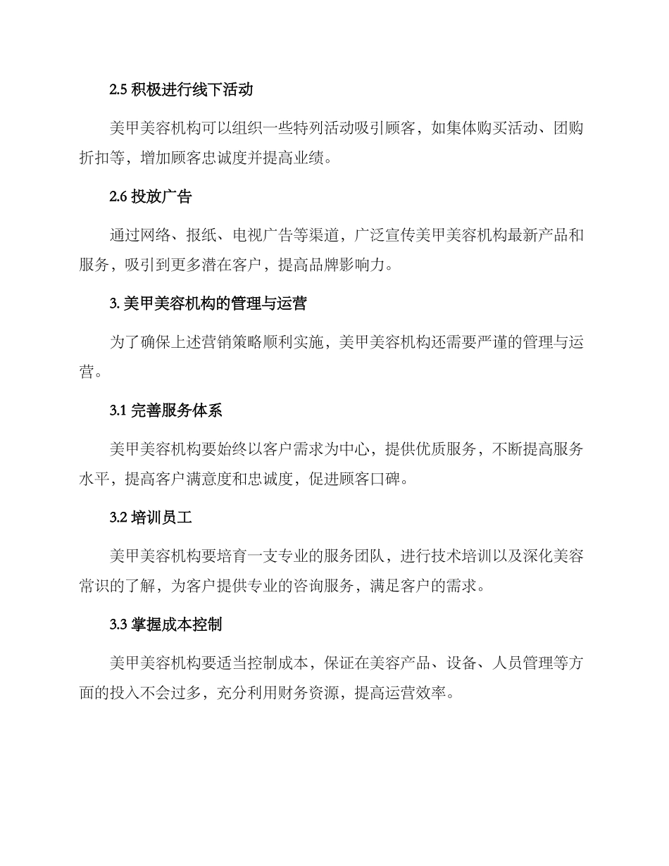 美甲美容机构营销方案_第3页
