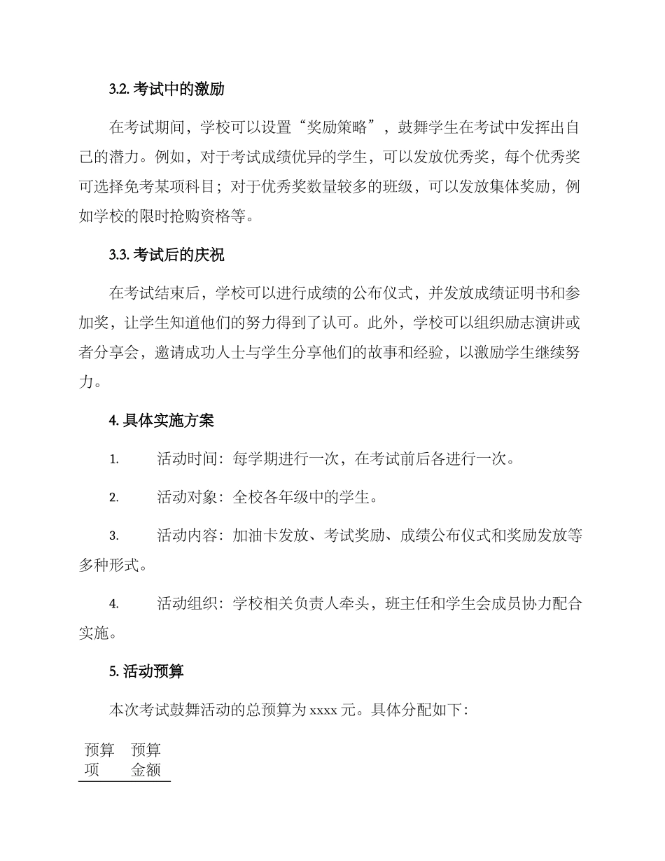 考试鼓励活动方案_第2页