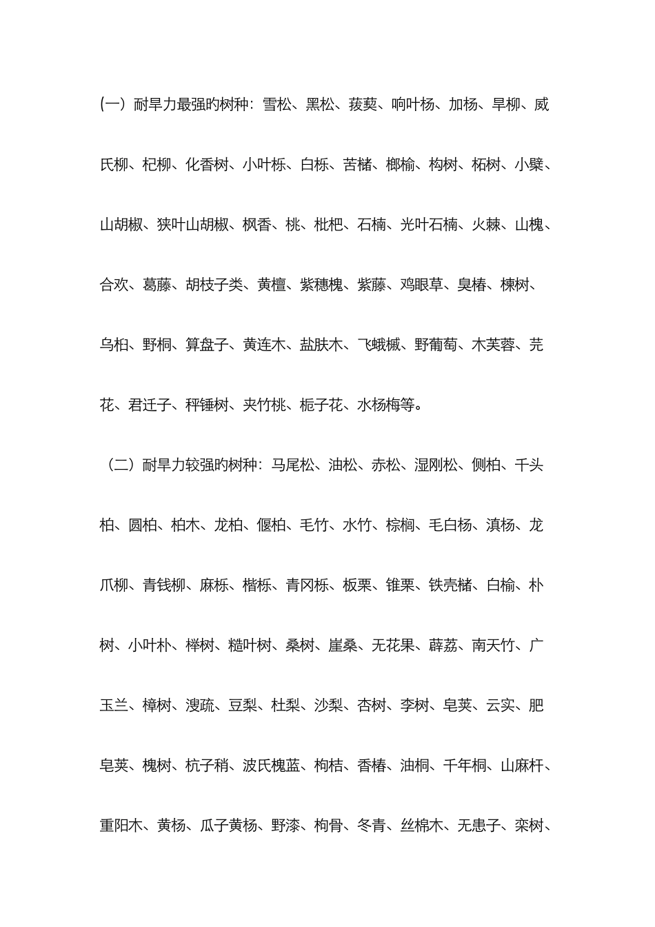 耐旱-耐涝树种_第1页