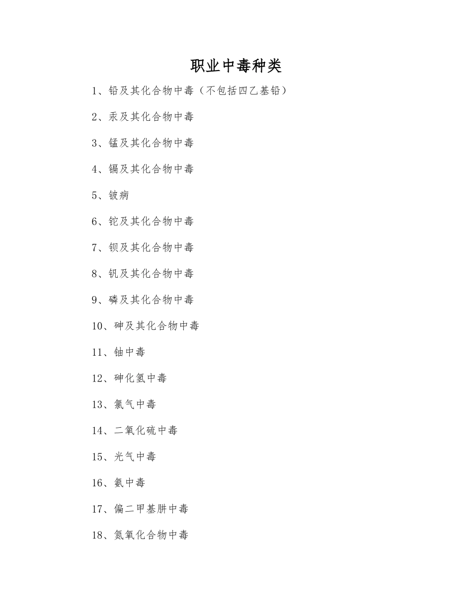 职业中毒种类_第1页