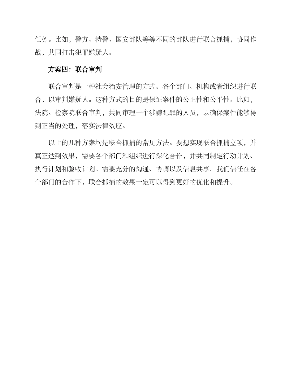 联合抓捕方案集_第2页