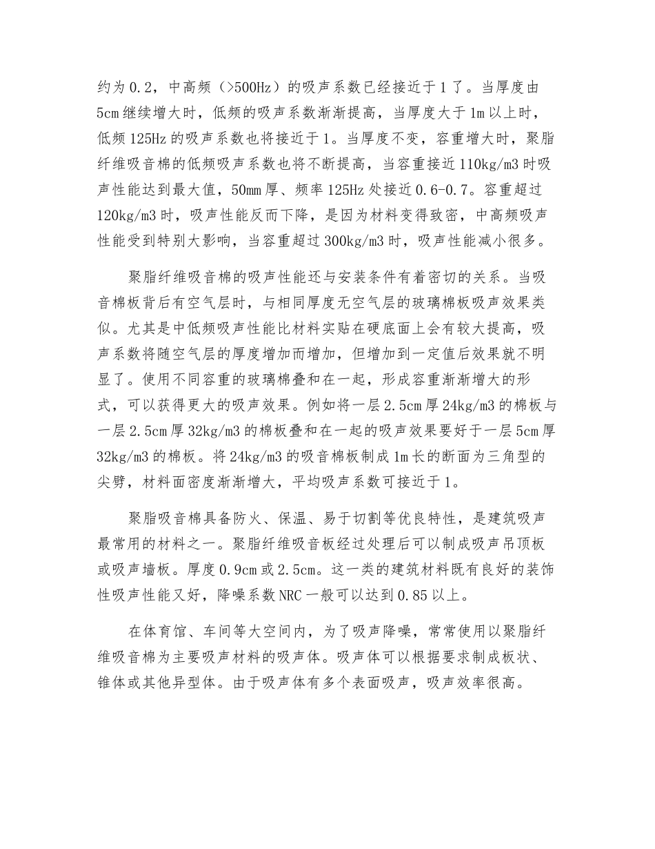 聚脂纤维吸音棉声学性能_第2页
