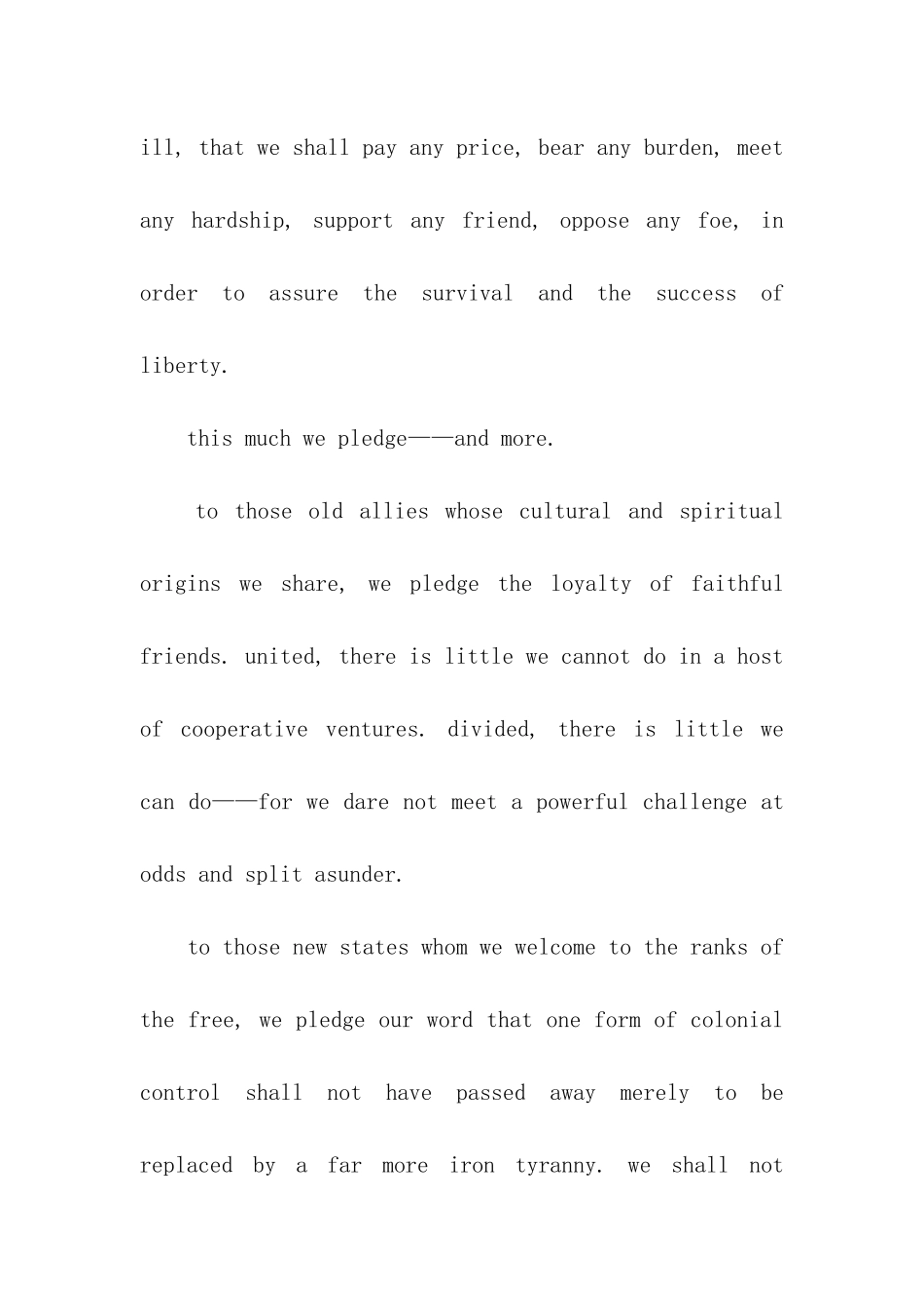 肯尼迪总统就职演说英文版_第3页