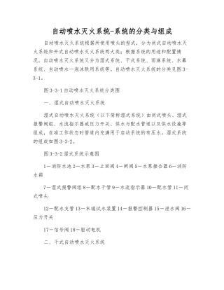 自动喷水灭火系统-系统的分类与组成