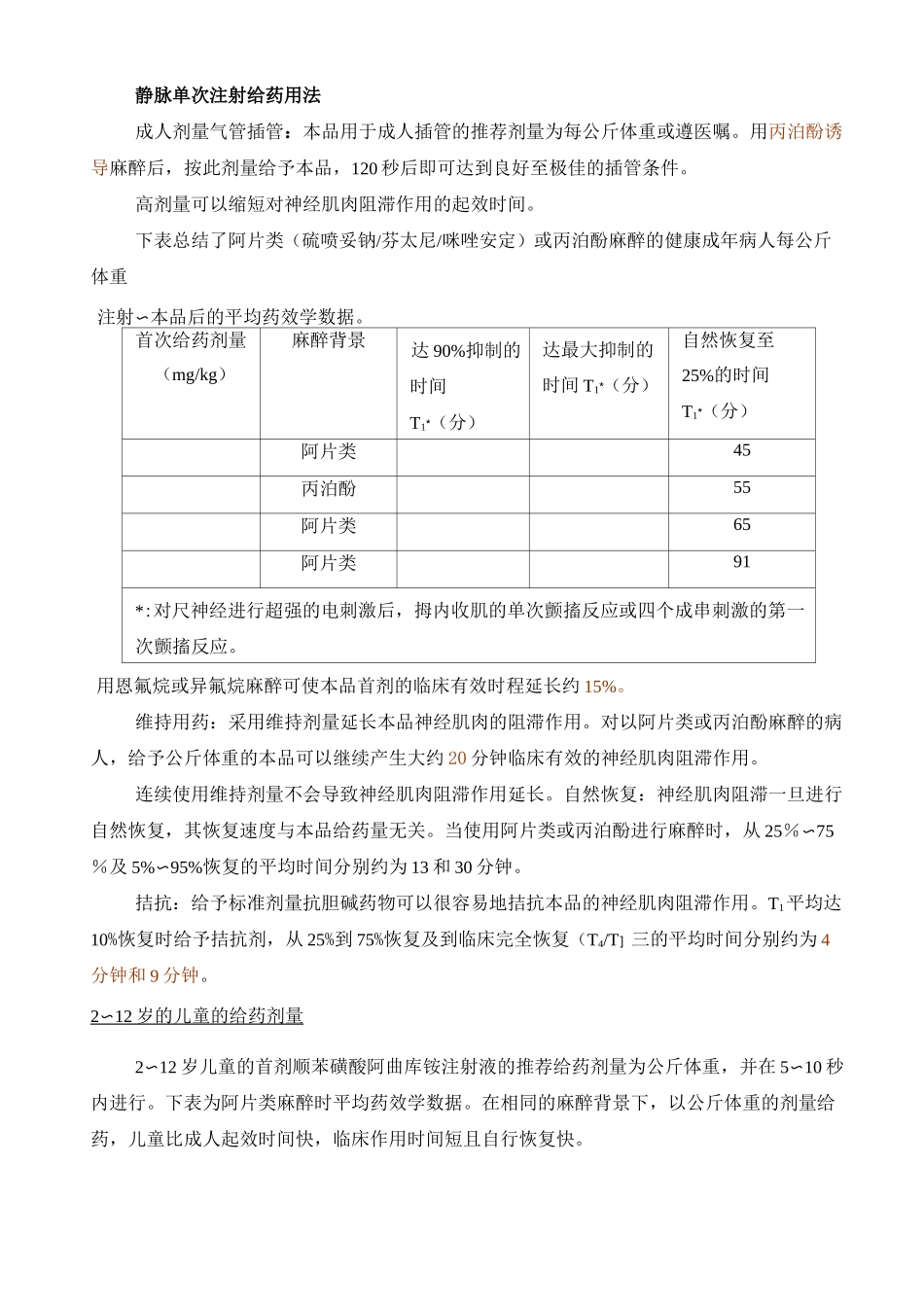 注射用顺苯磺酸阿曲库铵说明_第2页