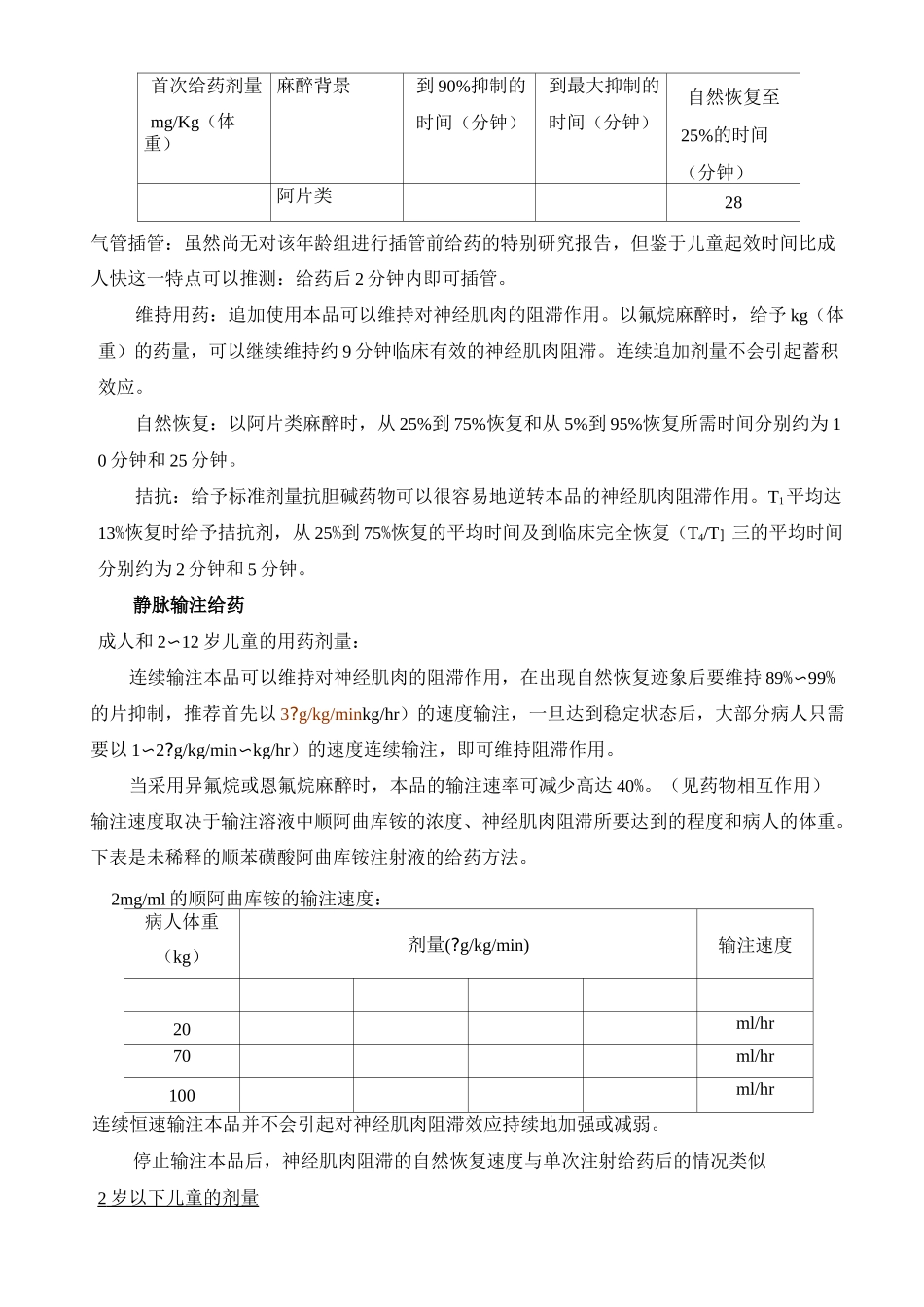 注射用顺苯磺酸阿曲库铵说明_第3页