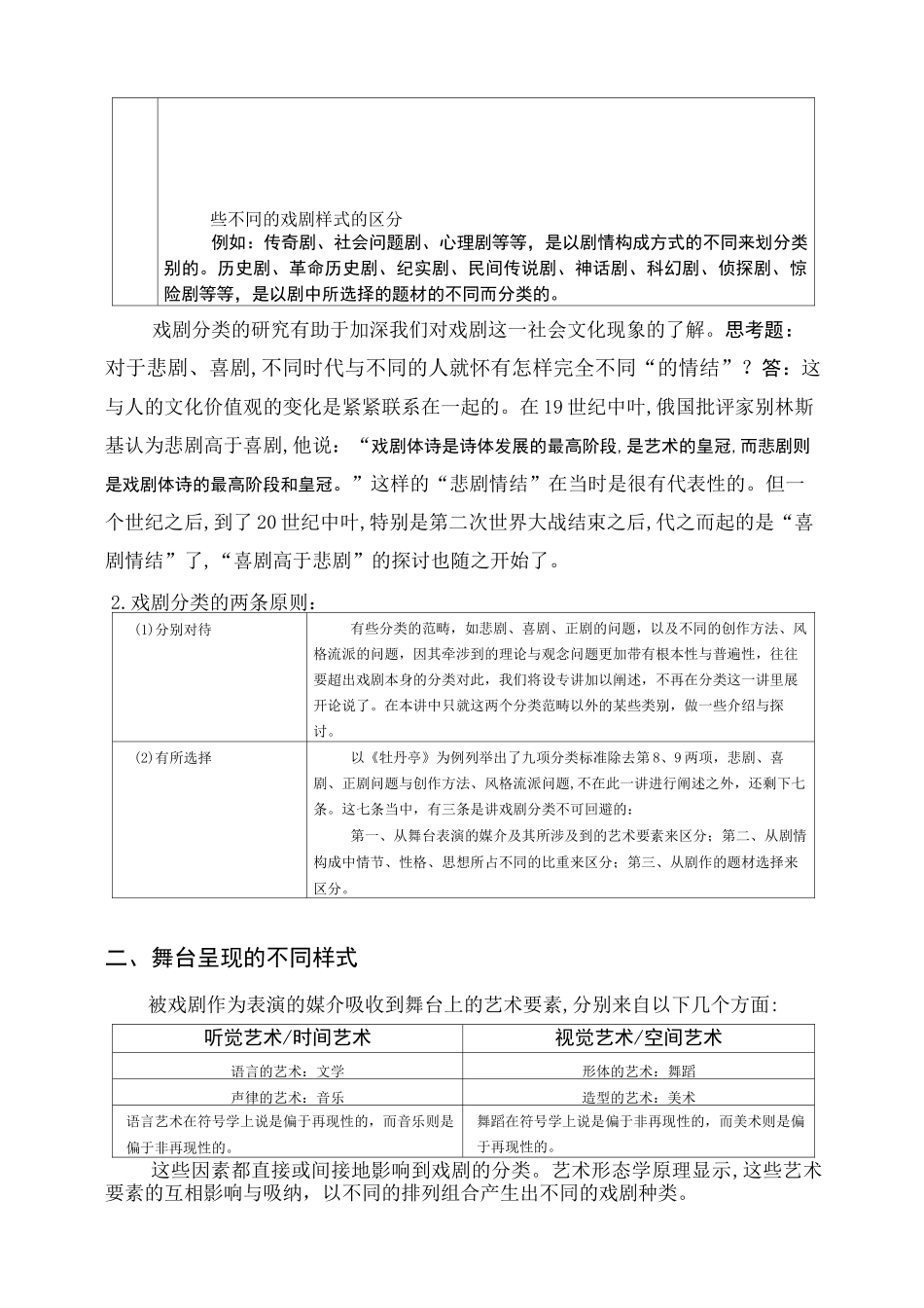 戏剧概论 教案第二讲_第3页