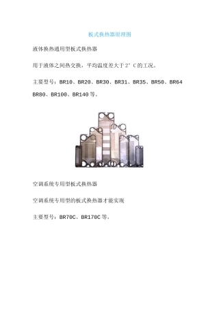 板式换热器原理图汇总