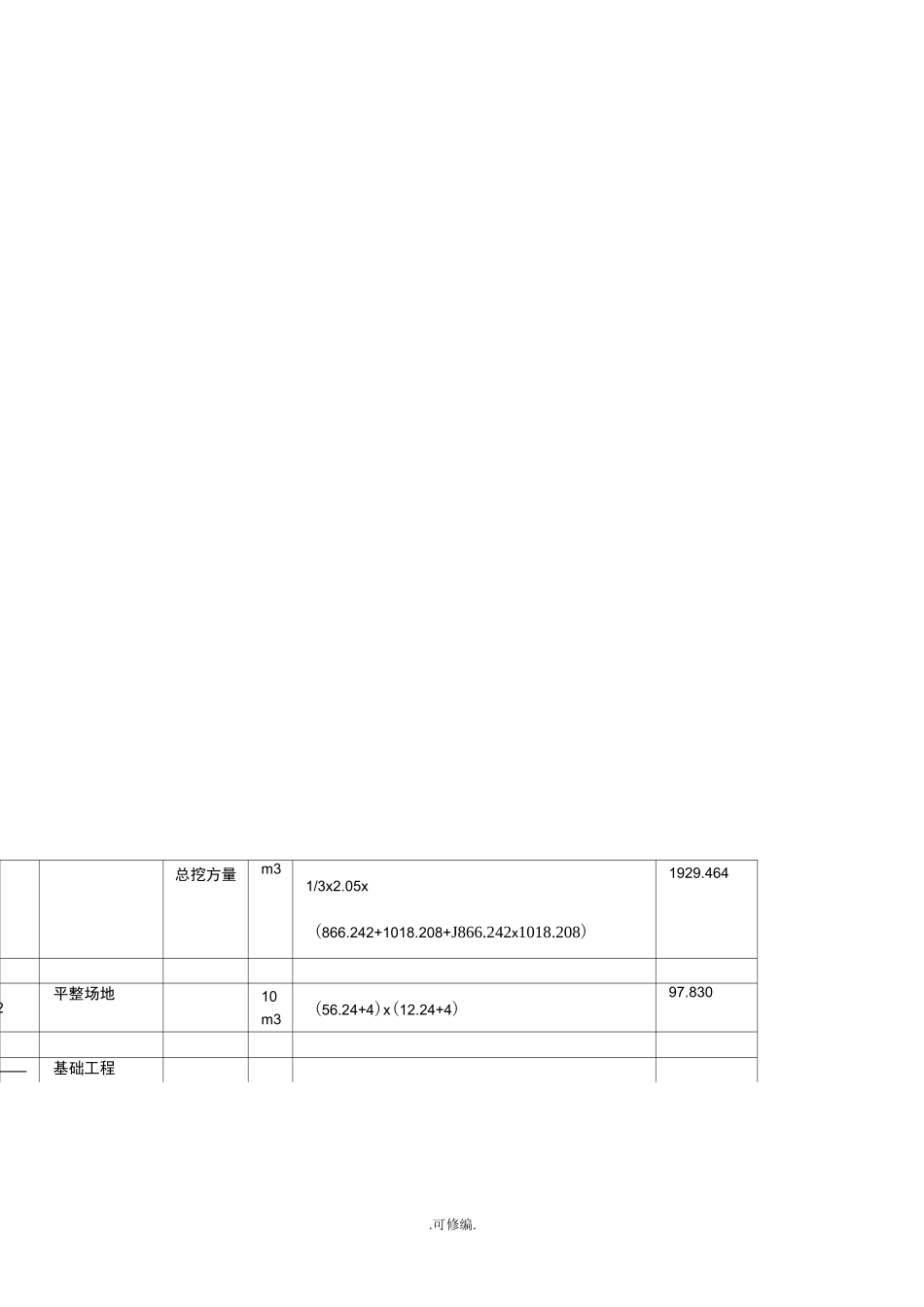 工程量计算书模板_第3页
