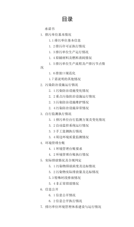 企业环境管理台账模板