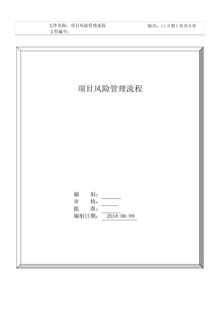 项目风险管理流程