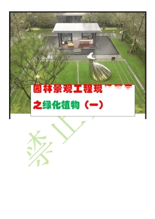 园林景观工程现场展示之绿化植物(一)