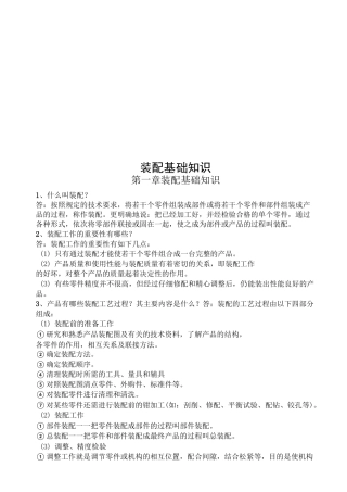 装配基础知识