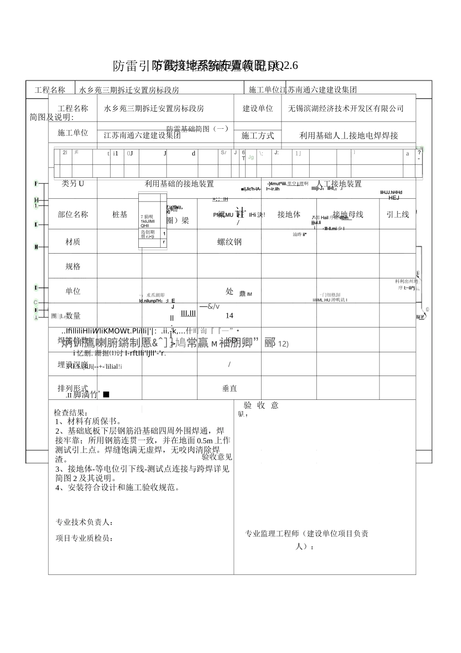 —基础防雷接地隐蔽记录_第3页