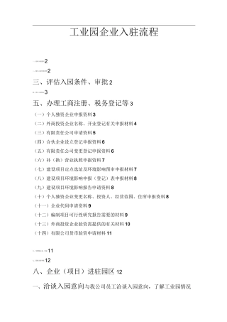 企业入驻工业园流程