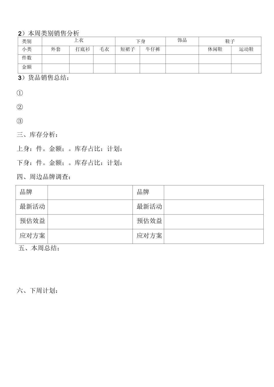店铺日报表、周报表、月报表_第3页