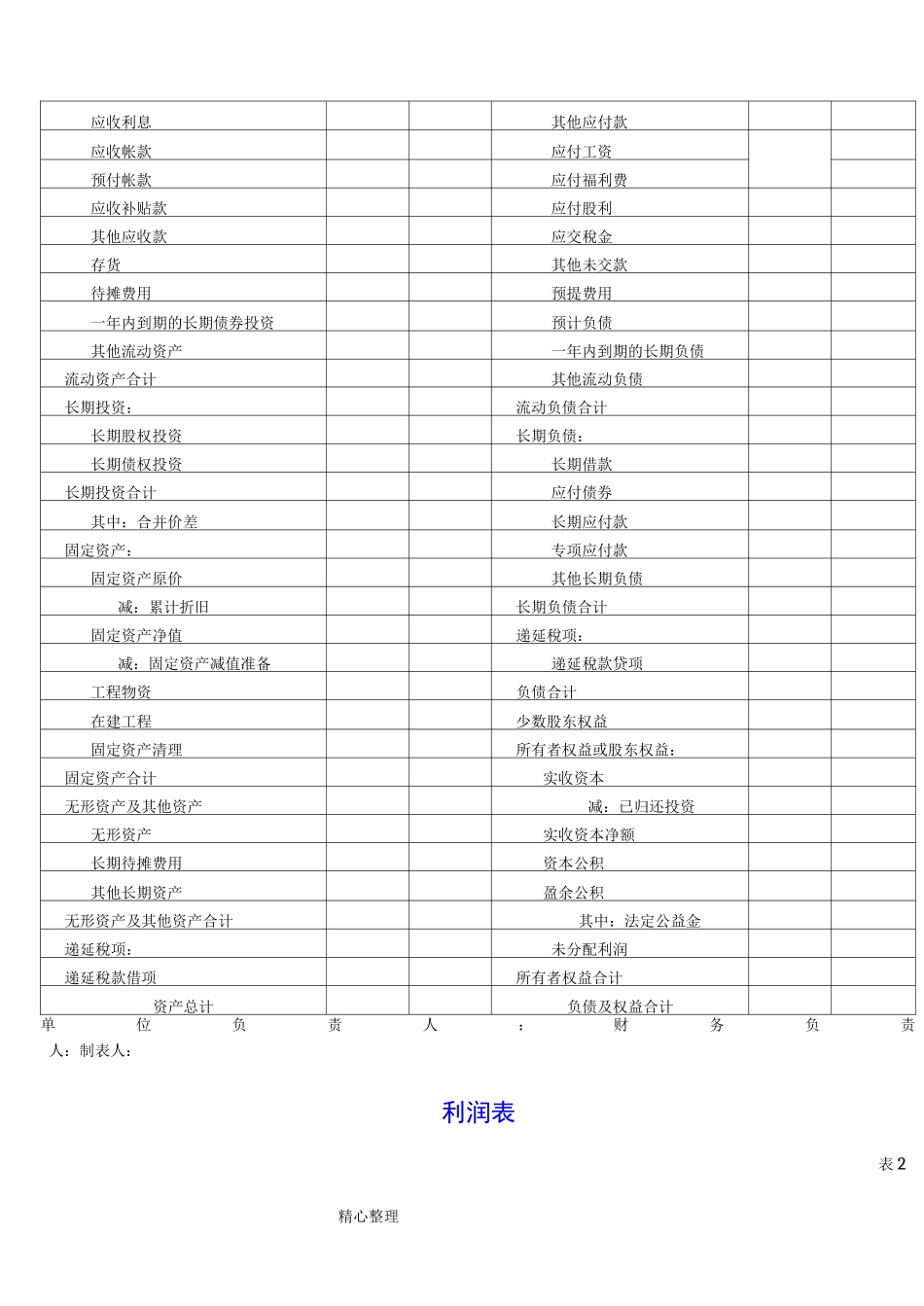 财务报表模板[全套]_第2页