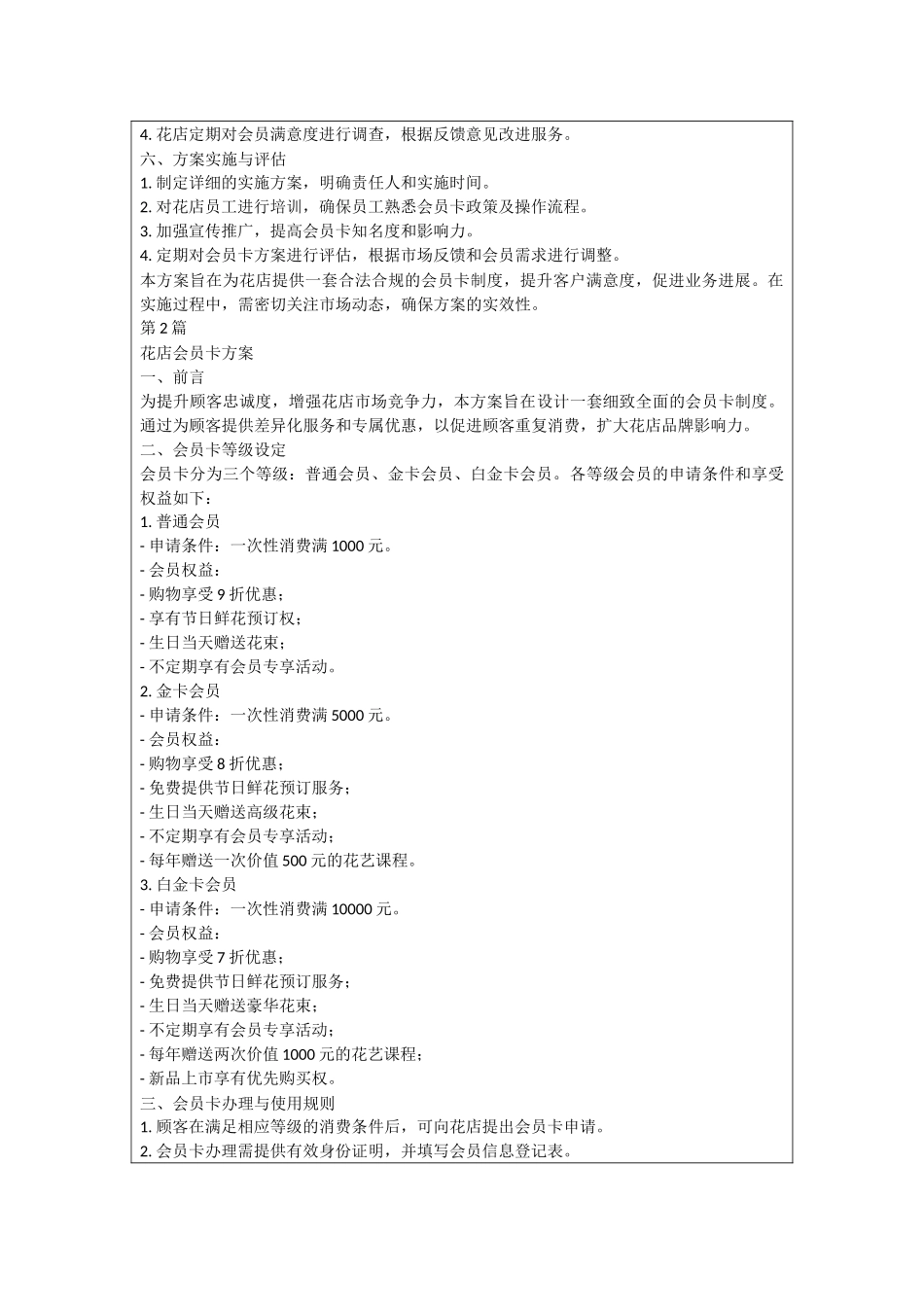 花店会员卡方案_第2页