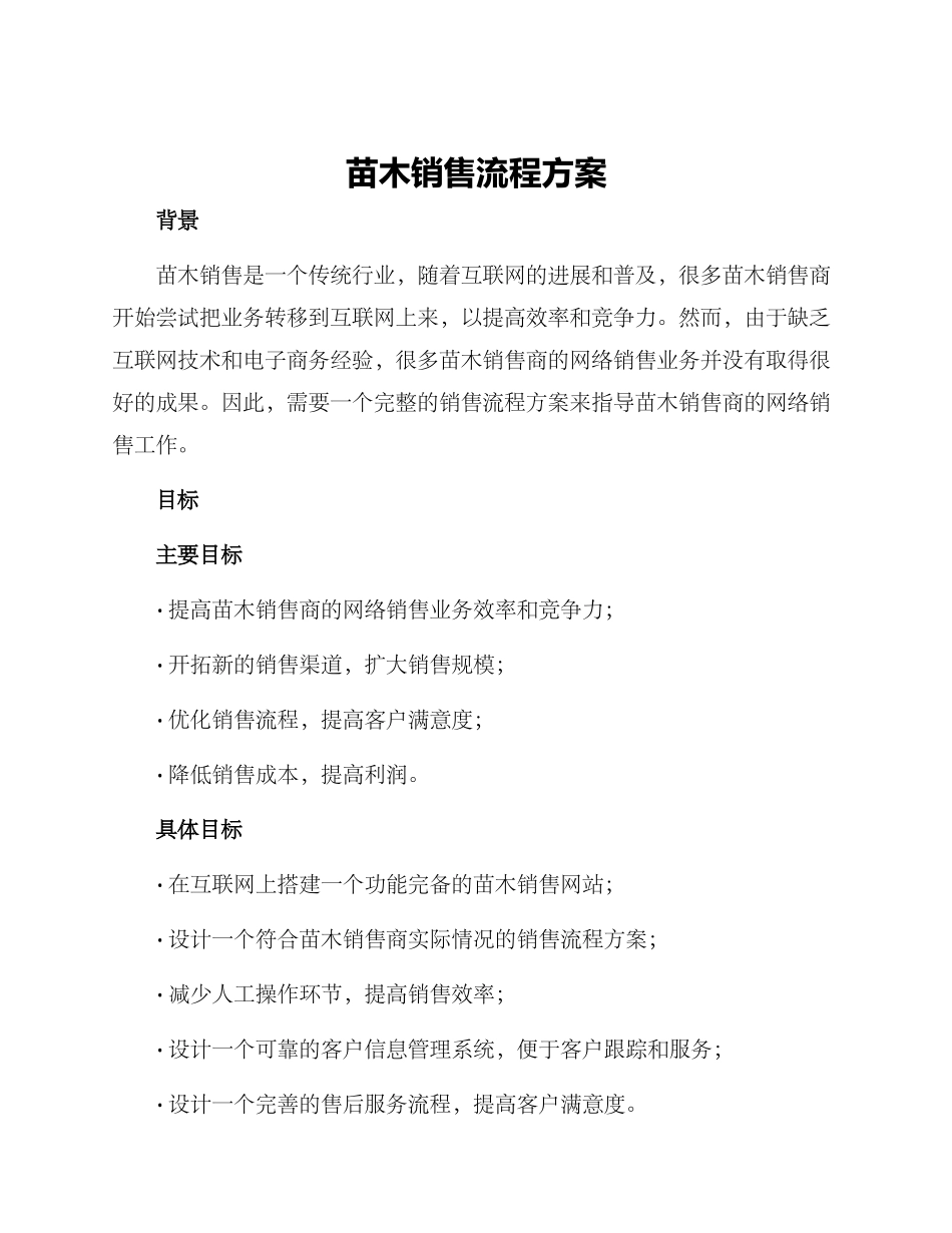 苗木销售流程方案_第1页