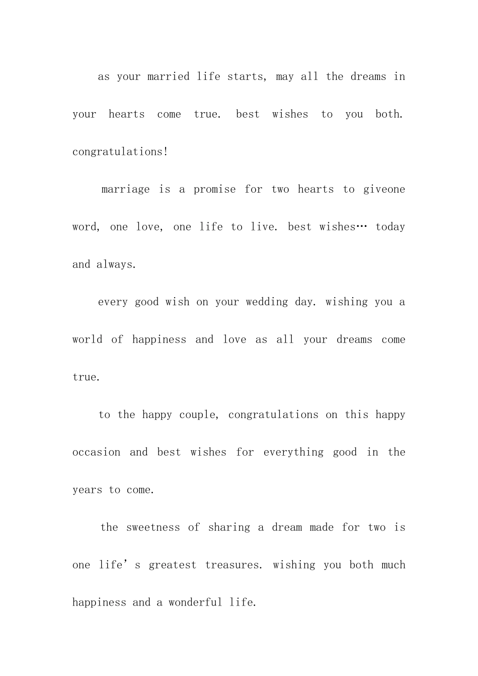 英文结婚贺卡贺词_第2页