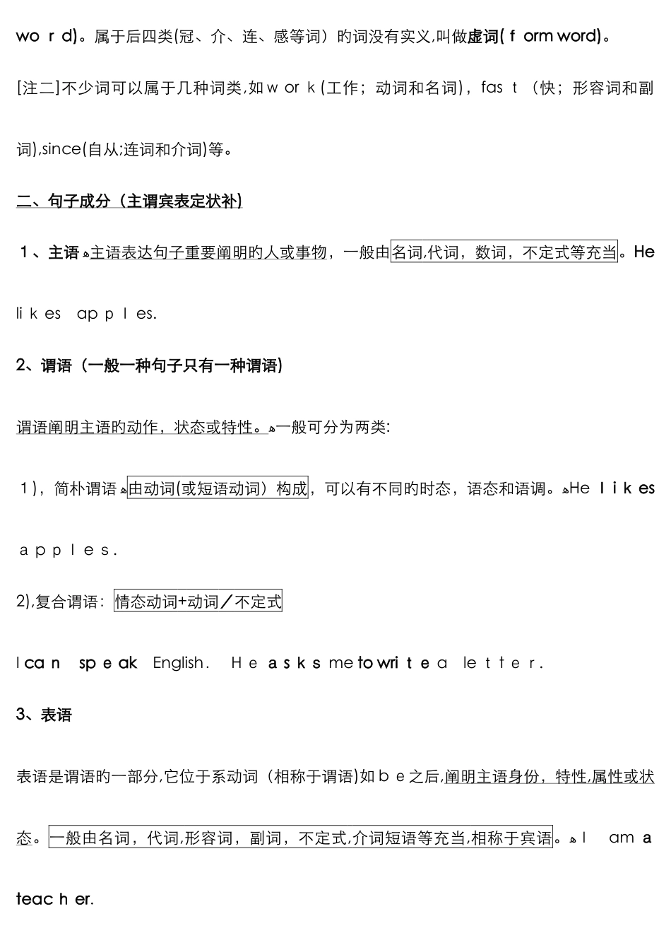 英语基础知识主谓宾定状补_第2页