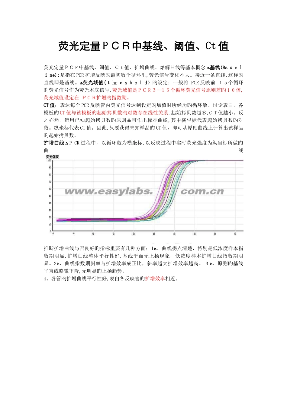 荧光定量PCR中基线、阈值、Ct值_第1页