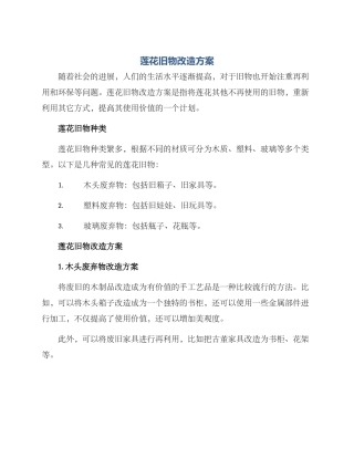 莲花旧物改造方案