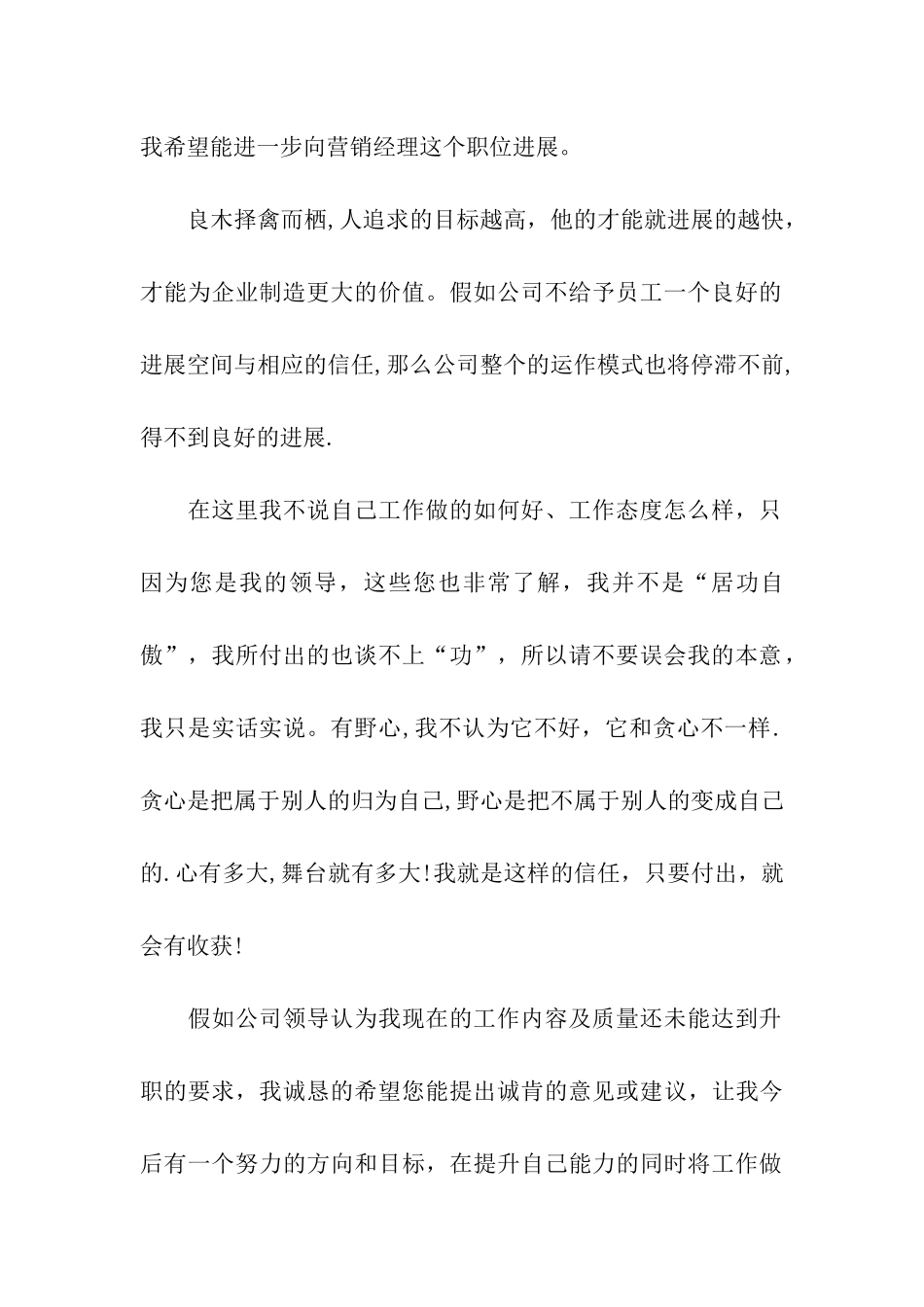 营销经理升职申请报告_第2页