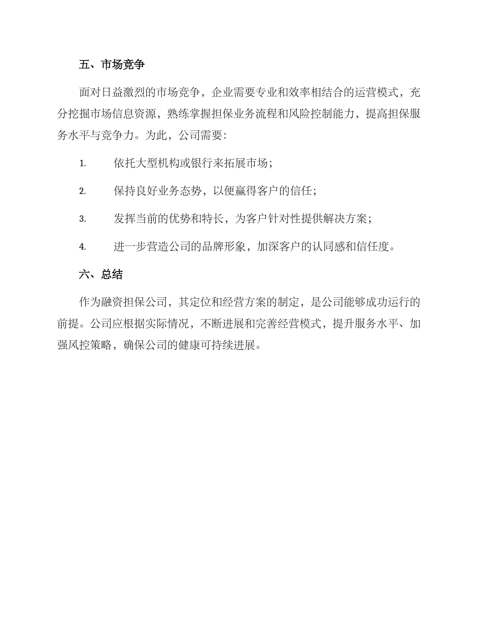 融资担保公司经营方案_第3页