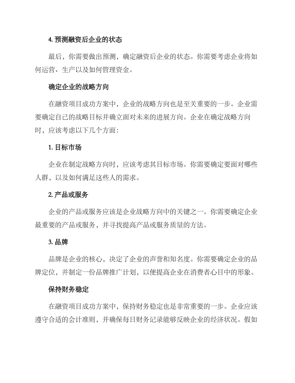 融资项目成功方案_第2页