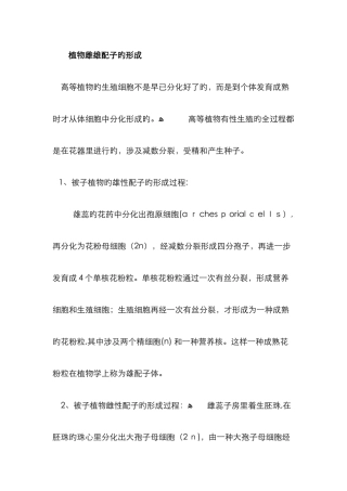 被子植物双受精